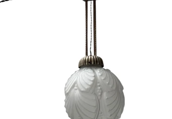 Art Deco Muller Frères Luneville Style Pendant Light, 1930s